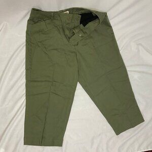 Green St John's Bay Stretch Crop Pants Size 14